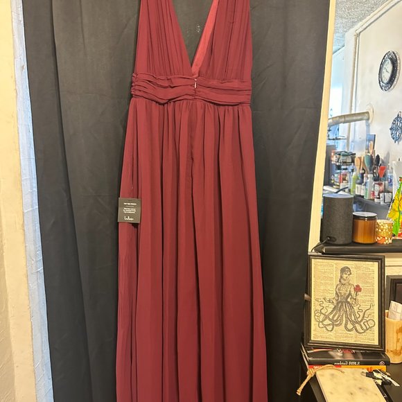Lulus Heavenly Hues Burgundy Maxi Dress-New Never worn - Picture 3 of 7